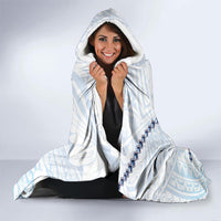 Blue Maori Tuatara Hooded Blanket Luxury Pastel Pattern LT01 - Polynesian Pride