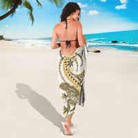Gold Maori Tuatara Sarong Luxury Pastel Pattern LT01 - Polynesian Pride