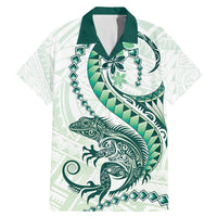 Green Maori Tuatara Family Matching Mermaid Dress and Hawaiian Shirt Luxury Pastel Pattern
