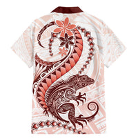 Red Maori Tuatara Family Matching Mermaid Dress and Hawaiian Shirt Luxury Pastel Pattern
