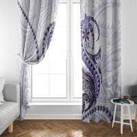 Purple Maori Tuatara Window Curtain Luxury Pastel Pattern