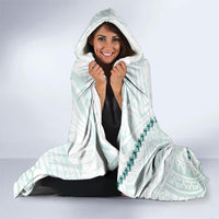 Teal Maori Tuatara Hooded Blanket Luxury Pastel Pattern LT01 - Polynesian Pride