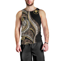 Hawaii Pineapple Brown Tribal Pattern Men Tank Top - Polynesian Pride