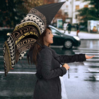 Hawaii Pineapple Brown Tribal Pattern Umbrella - Polynesian Pride