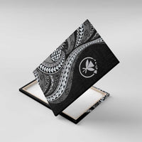 Hawaii Pineapple Gray Scale Tribal Pattern Canvas Wall Art - Polynesian Pride