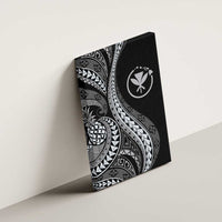 Hawaii Pineapple Gray Scale Tribal Pattern Canvas Wall Art - Polynesian Pride