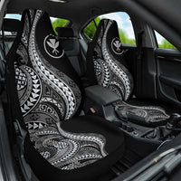 Hawaii Pineapple Gray Scale Tribal Pattern Car Seat Cover - Polynesian Pride