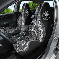 Hawaii Pineapple Gray Scale Tribal Pattern Car Seat Cover - Polynesian Pride