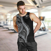 Hawaii Pineapple Gray Scale Tribal Pattern Men Tank Top - Polynesian Pride