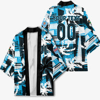 Custom Fijian Rugby Kimono Grunge Palm Stylized LT01 - Polynesian Pride
