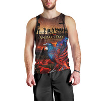 New Zealand Tui Bird Soldier ANZAC Men Tank Top Lest We Forget LT03