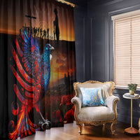 New Zealand Tui Bird Soldier ANZAC Window Curtain Lest We Forget LT03