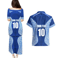 Custom Manu Samoa Rugby Couples Matching Puletasi and Hawaiian Shirt Polynesian Tattoo LT03 - Polynesian Pride