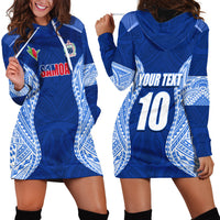 Custom Manu Samoa Rugby Hoodie Dress Polynesian Tattoo LT03