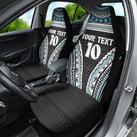 Custom Flying Fijians Rugby Car Seat Cover Tapa Tribal Cloth Black Color