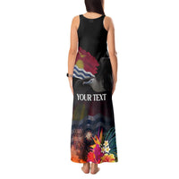 Personalised Kiribati Independence Day Tank Maxi Dress Frigatebird and Plumeria Hibiscus Flower LT03 - Polynesian Pride