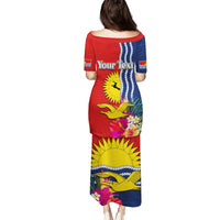 Personalised Kiribati Independence Day Puletasi Kiribati Map With Flag Color LT03 - Polynesian Pride