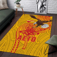 American Samoa Fautasi Race Area Rug Aeto Pago Pago with Eagle Samoan Tribal Patterns LT03 Multicolor - Polynesian Pride