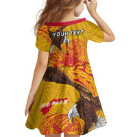 Personalized American Samoa Fautasi Race Family Matching Off The Shoulder Long Sleeve Dress and Hawaiian Shirt Aeto Pago Pago with Eagle Samoan Tribal Patterns
