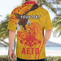 Personalized American Samoa Fautasi Race Hawaiian Shirt Aeto Pago Pago with Eagle Samoan Tribal Patterns LT03 - Polynesian Pride