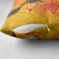American Samoa Fautasi Race Pillow Cover Aeto Pago Pago with Eagle Samoan Tribal Patterns