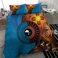Fiji and Australia Together Bedding Set Tapa Tribal Tattoo mix Aboriginal Pattern