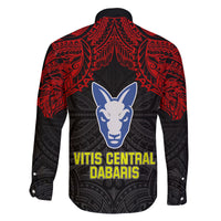 Vitis Central Dabaris Rugby Family Matching Off Shoulder Long Sleeve Dress and Hawaiian Shirt Papua New Guinea Polynesian Tattoo LT03 - Polynesian Pride