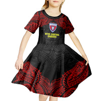 Vitis Central Dabaris Rugby Kid Short Sleeve Dress Papua New Guinea Polynesian Tattoo LT03 - Polynesian Pride