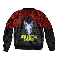 Vitis Central Dabaris Rugby Sleeve Zip Bomber Jacket Papua New Guinea Polynesian Tattoo LT03 - Polynesian Pride