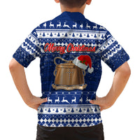 Tokelau Christmas Family Matching Summer Maxi Dress and Hawaiian Shirt Santa Claus Tokelau Flag and Coat of Arms with Polynesian Pattern LT03 - Polynesian Pride