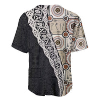 Tukenny Pattern Fijian War Clubs Mix Tapa Tribal Baseball Jersey LT03 - Polynesian Pride