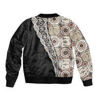 Tukenny Pattern Fijian War Clubs Mix Tapa Tribal Bomber Jacket LT03 - Polynesian Pride