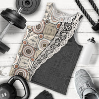 Tukenny Pattern Fijian War Clubs Mix Tapa Tribal Men Tank Top LT03 - Polynesian Pride