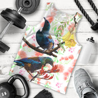 New Zealand Pohutukawa Tui Bird Men Tank Top Kowhai Version LT03 - Polynesian Pride