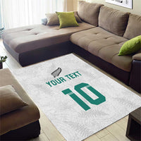 Custom New Zealand Football Area Rug Go All Silver Ferns - Towards World Cup 2026