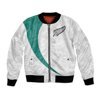 Custom New Zealand Football Bomber Jacket Go All Silver Ferns - Towards World Cup 2026