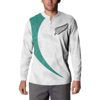 Custom New Zealand Football Button Sweatshirt Go All Silver Ferns - Towards World Cup 2026