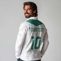 Custom New Zealand Football Long Sleeve Polo Shirt Go All Silver Ferns - Towards World Cup 2026