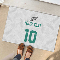 Custom New Zealand Football Rubber Doormat Go All Silver Ferns - Towards World Cup 2026