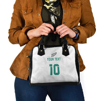 Custom New Zealand Football Shoulder Handbag Go All Silver Ferns - Towards World Cup 2026