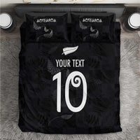 Custom New Zealand Rugby Bedding Set All Silver Ferns Blacks