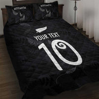 Custom New Zealand Rugby Quilt Bed Set All Silver Ferns Blacks