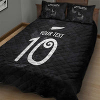 Custom New Zealand Rugby Quilt Bed Set All Silver Ferns Blacks