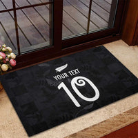 Custom New Zealand Rugby Rubber Doormat All Silver Ferns Blacks