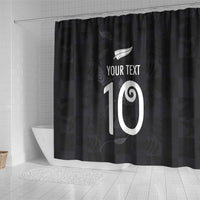 Custom New Zealand Rugby Shower Curtain All Silver Ferns Blacks