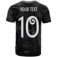 Custom New Zealand Rugby T Shirt All Silver Ferns Blacks
