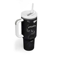 Custom New Zealand Rugby Tumbler With Handle All Silver Ferns Blacks