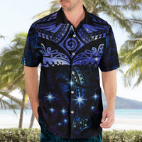 New Zealand Matariki Hawaiian Shirt Maori Pattern and Matariki Sky Night LT03 - Polynesian Pride