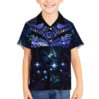 New Zealand Matariki Hawaiian Shirt Maori Pattern and Matariki Sky Night LT03 - Polynesian Pride