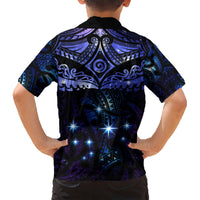 New Zealand Matariki Hawaiian Shirt Maori Pattern and Matariki Sky Night LT03 - Polynesian Pride